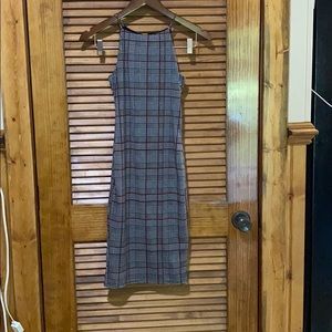 Houndstooth bodycon dress